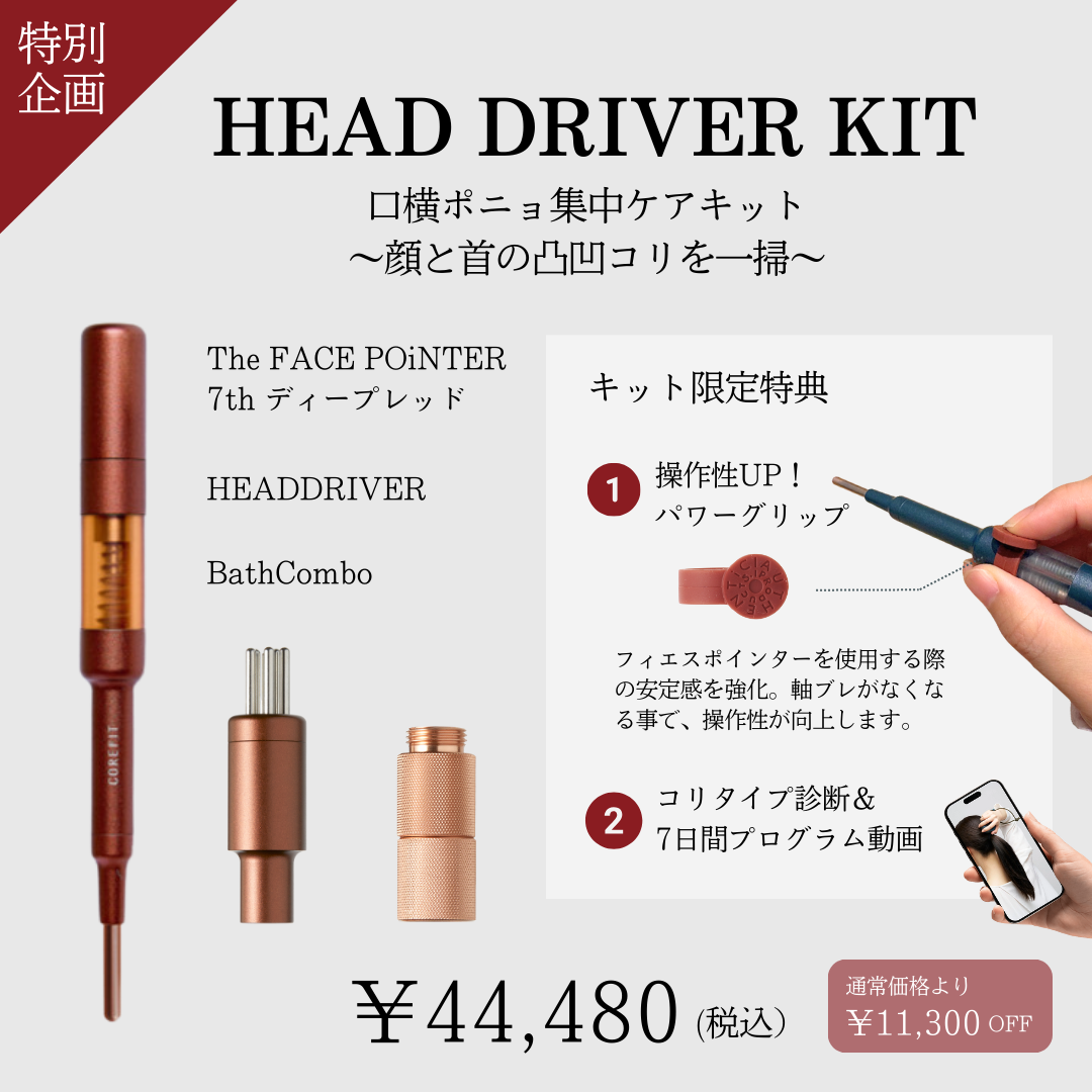 HEAD DRIVER KIT 7th（ディープレッド）パワーグリップ付