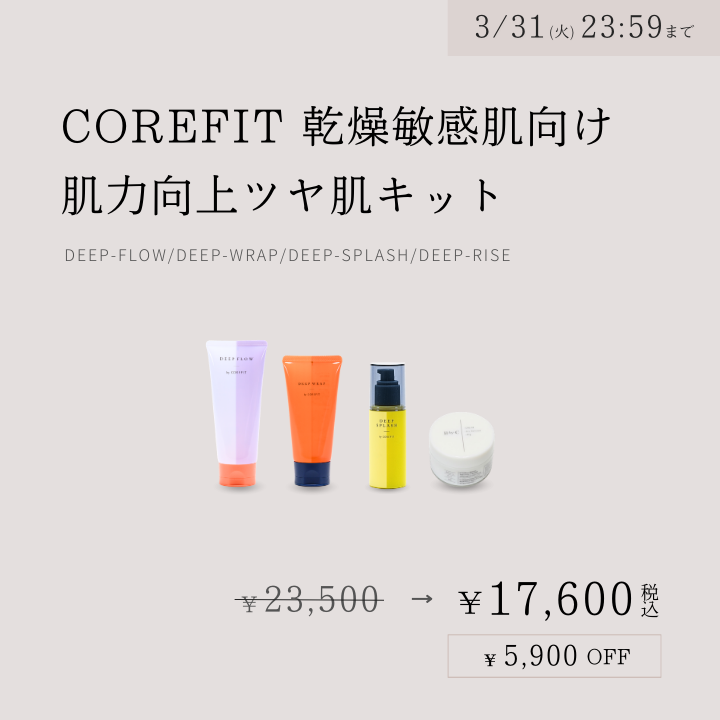 COREFIT SKIN 乾燥敏感肌向け 肌力向上ツヤ肌キット_2603CA