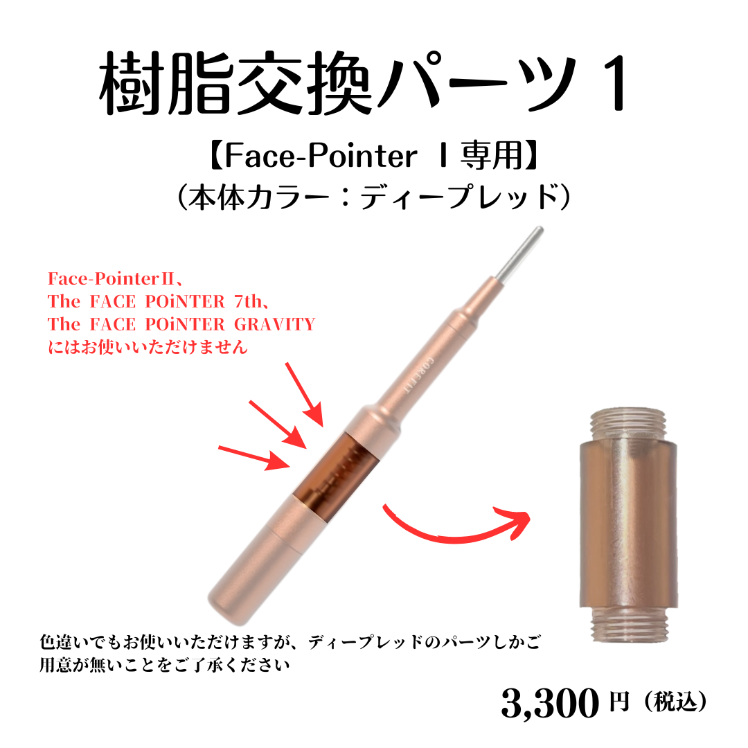 樹脂交換パーツ1【FacePointer Ⅰ専用】（ディープレッド）