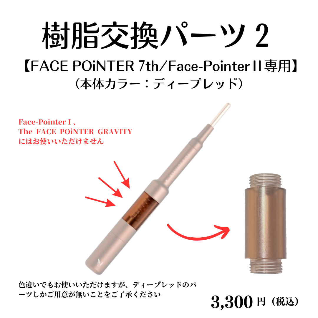 樹脂交換パーツ2【FacePointer7th/Ⅱ専用】（ディープレッド）
