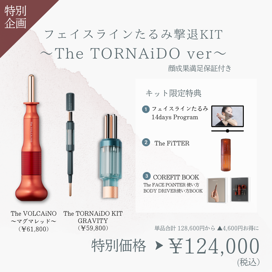 フェイスラインたるみ撃退KIT_TORNAiDO KIT（VOLCAiNOレッド×ミント）2609