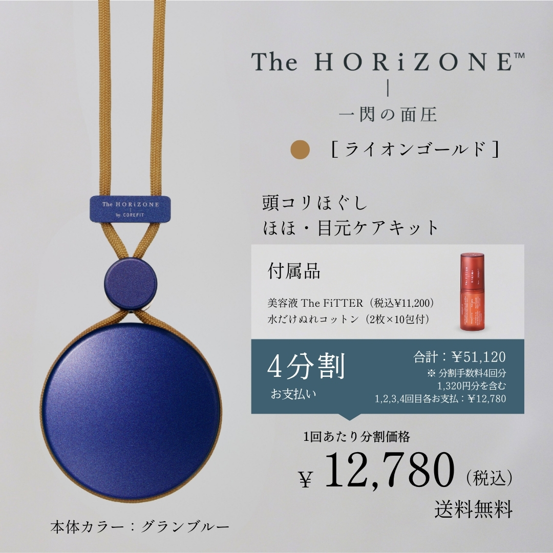＜4ヶ月払コース＞頭コリほぐし・ほほもたつきケアキット（グリップコード：ライオンゴールド）2606